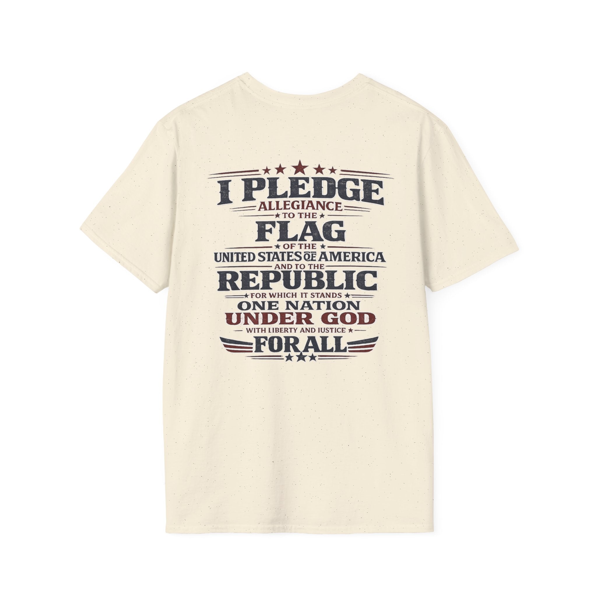 America's Raging Politics™ | Pledge of Allegiance Patriotic Graphic Tee | Gildan Softstyle