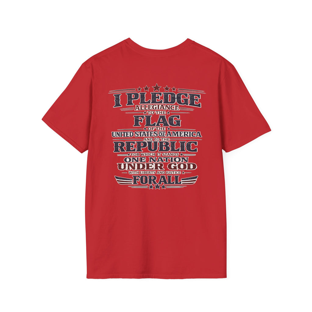America's Raging Politics™ | Pledge of Allegiance Patriotic Graphic Tee | Gildan Softstyle