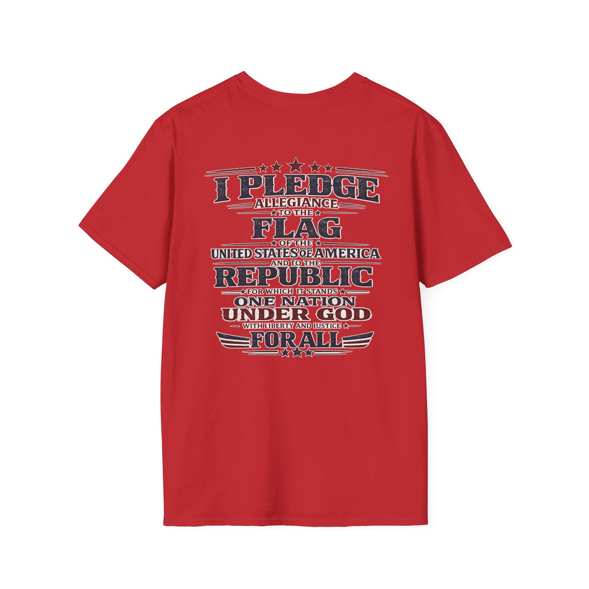 America's Raging Politics™ | Pledge of Allegiance Patriotic Graphic Tee | Gildan Softstyle