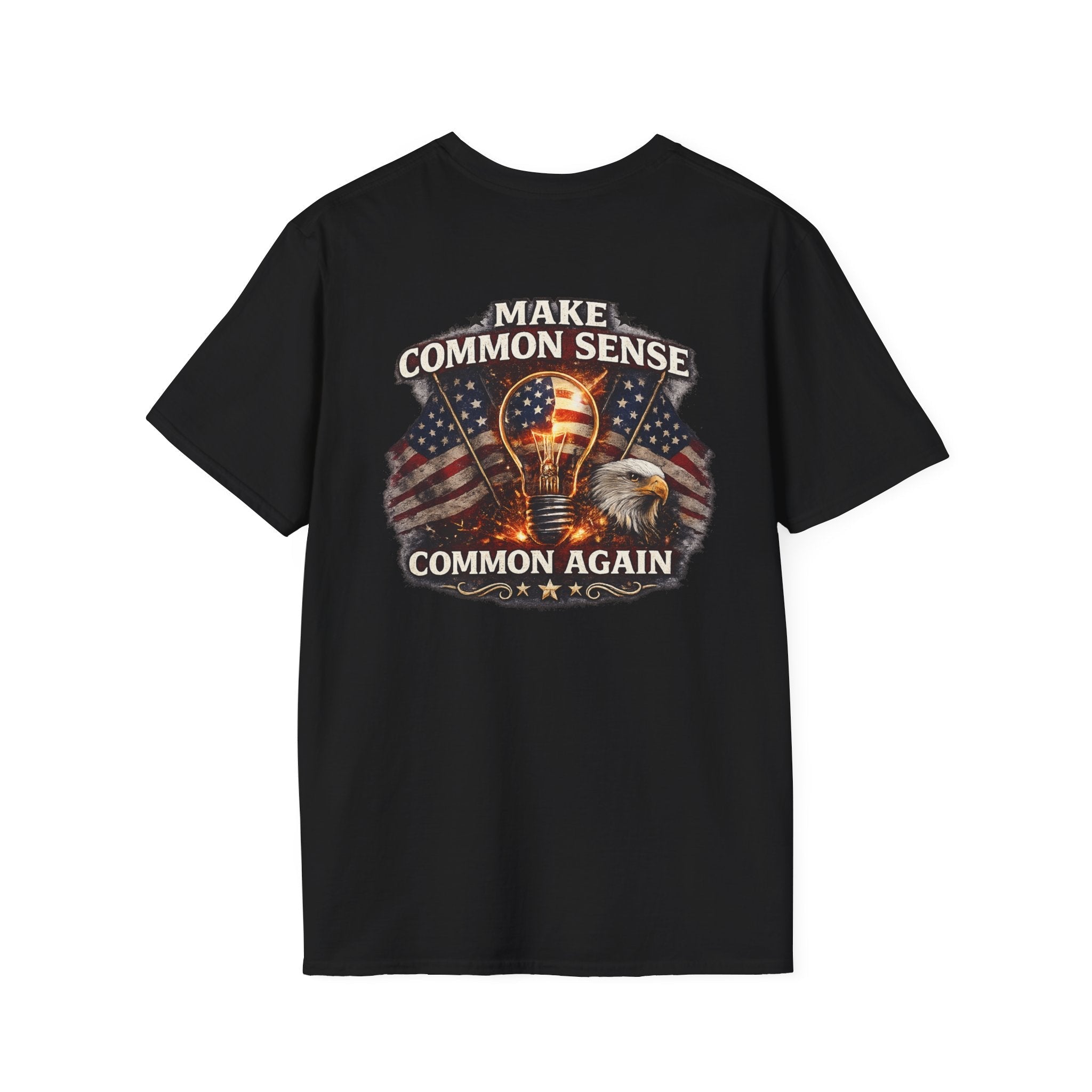 Make Common Sense Common Again – Patriotic Eagle T-Shirt 🇺🇸 - Americas RAGING Politics