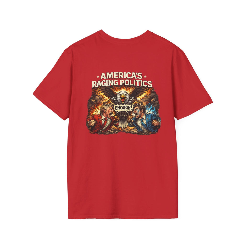 T‑Shirt — "America's Raging Politics: Enough" Graphic Tee - Americas RAGING Politics