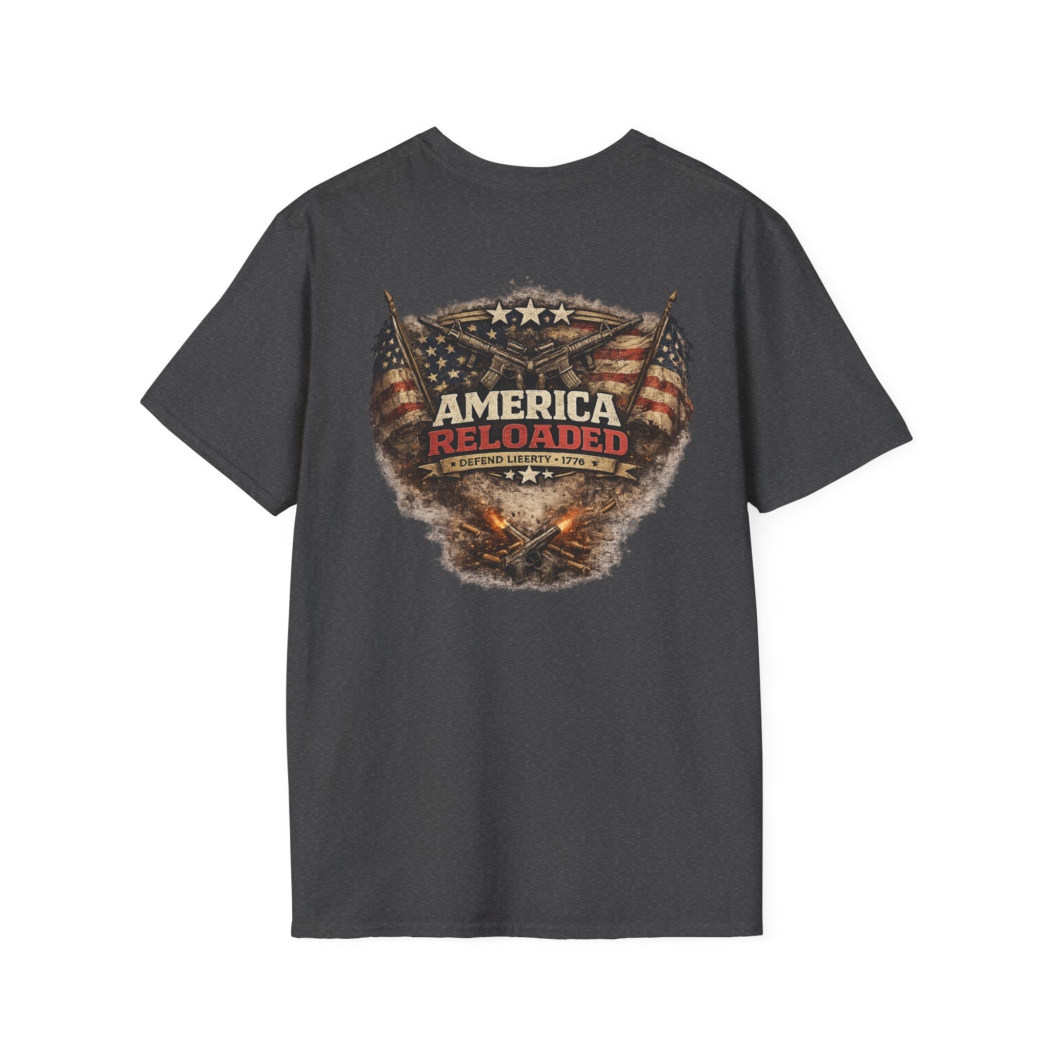 America Reloaded T-Shirt — Patriotic Flag Graphic Tee - Americas RAGING Politics