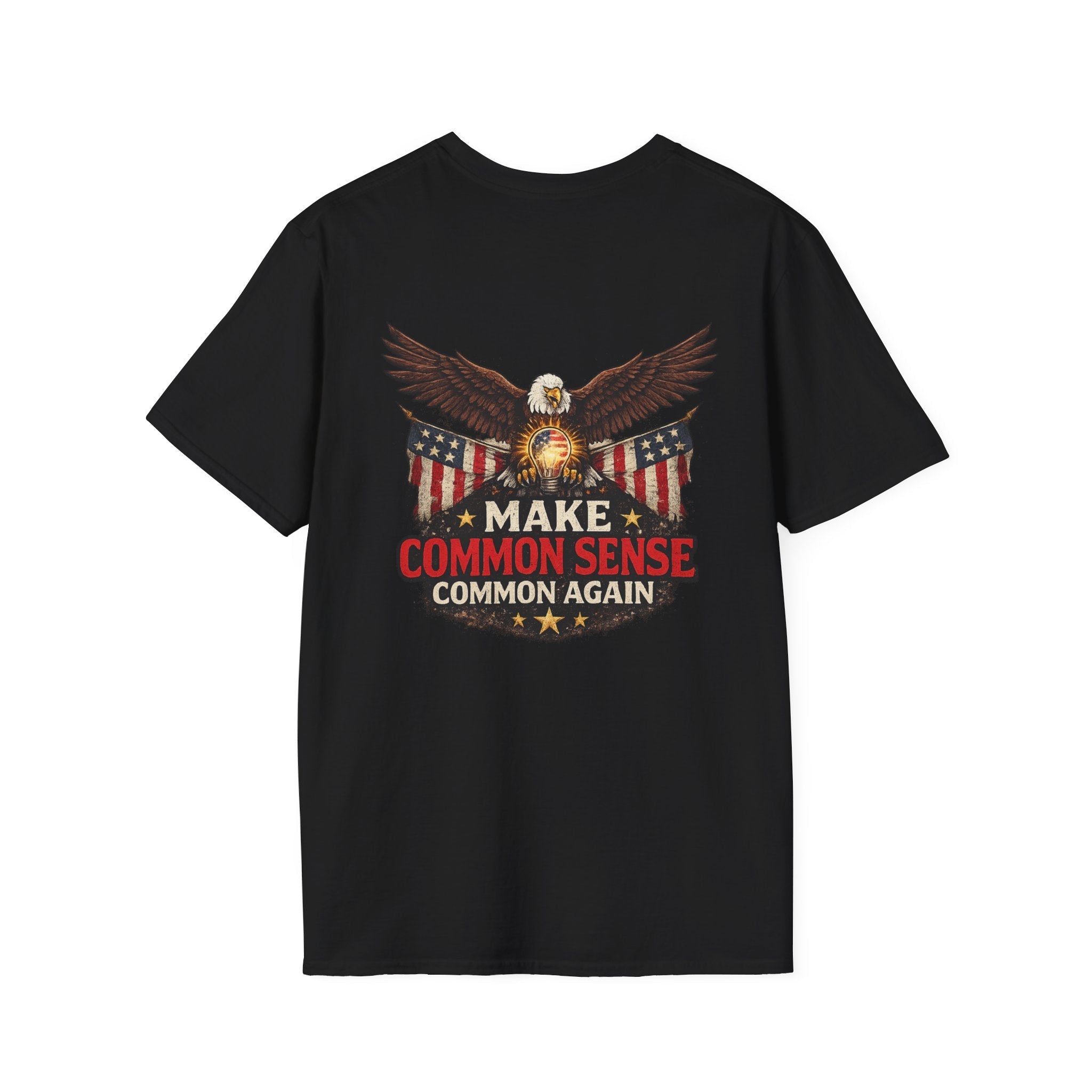 Make Common Sense Common Again – Patriotic Eagle T-Shirt 🇺🇸 - Americas RAGING Politics