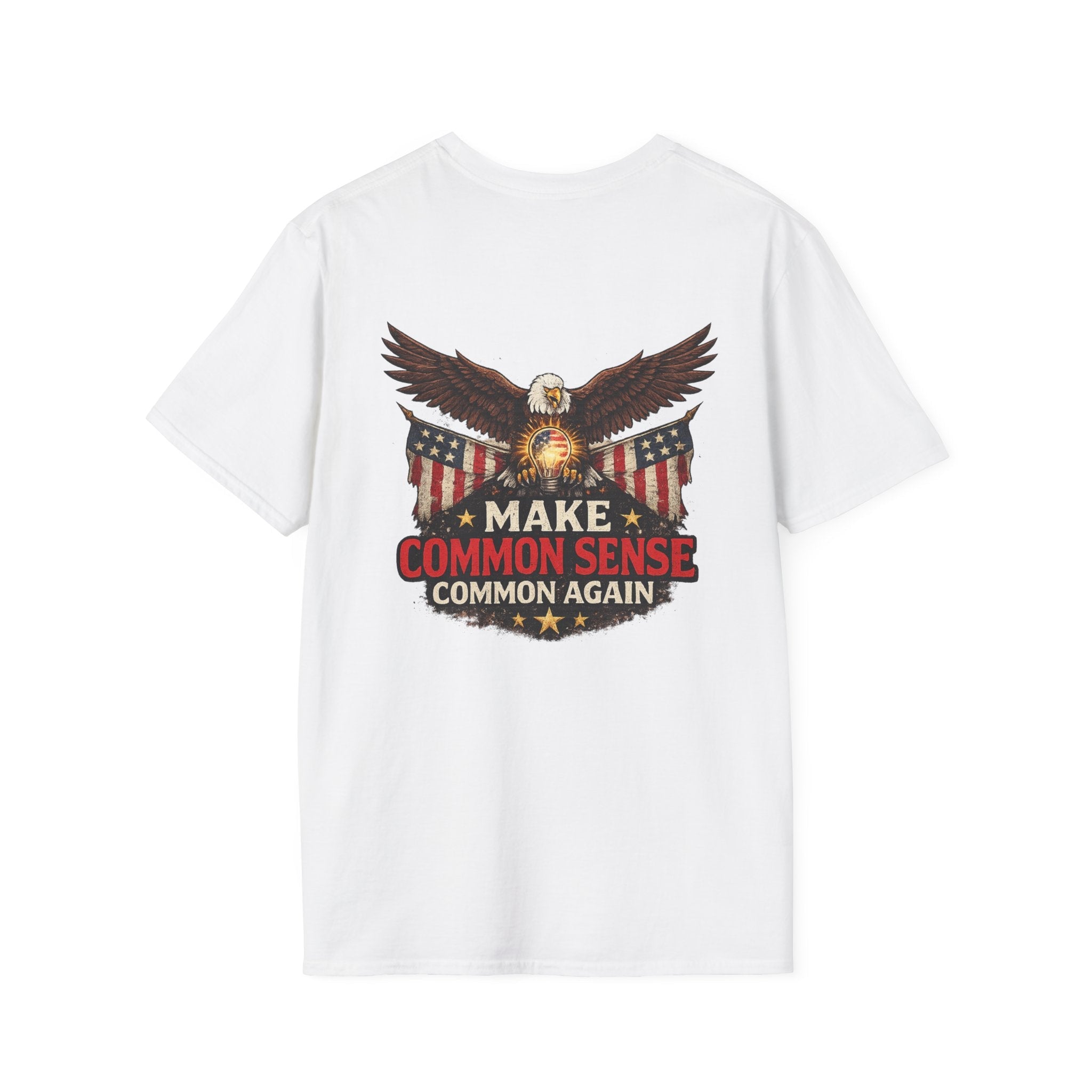 Make Common Sense Common Again – Patriotic Eagle T-Shirt 🇺🇸 - Americas RAGING Politics