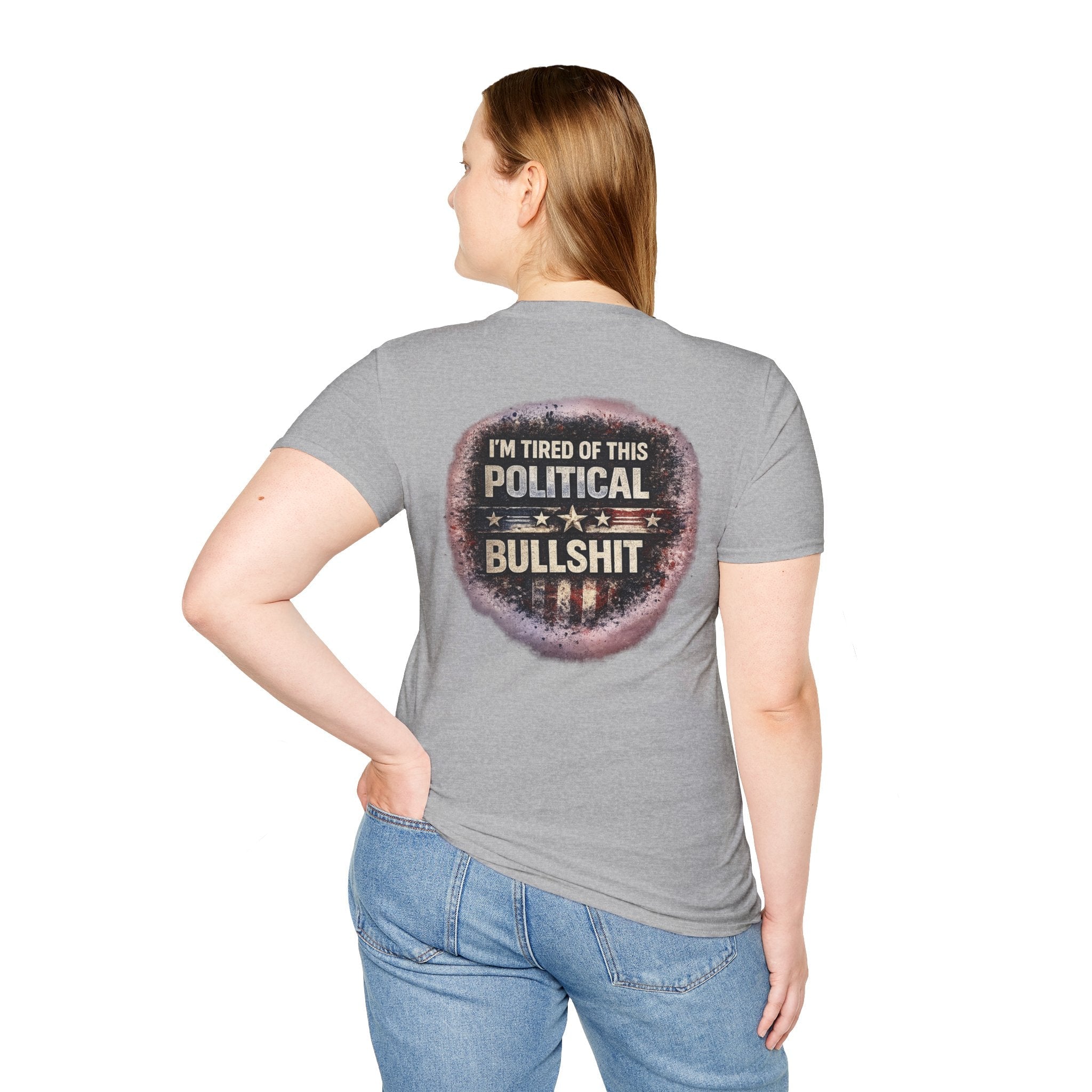 Political Statement T-Shirt — "I'm Tired of This Political Bullshit" Graphic Tee - Americas RAGING Politics
