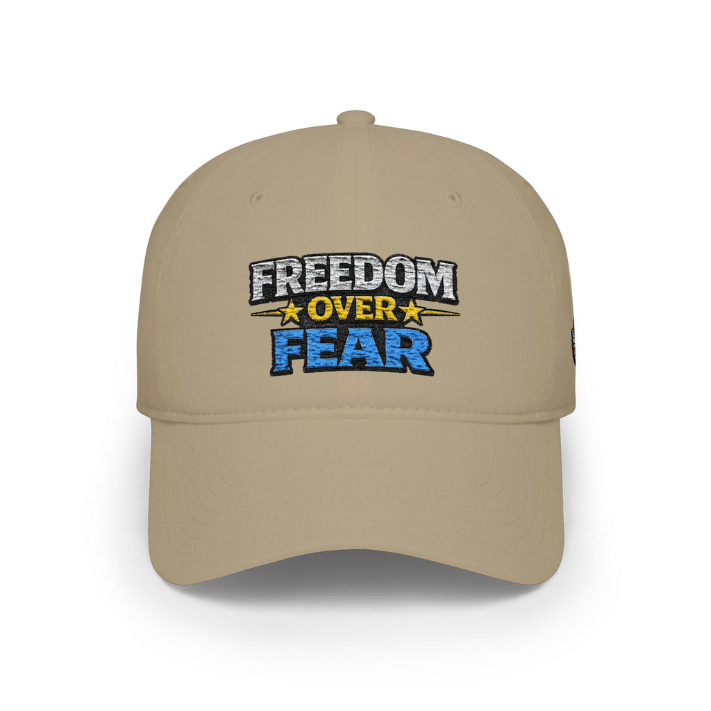 Freedom Over Fear Embroidered Baseball Cap - Americas RAGING Politics