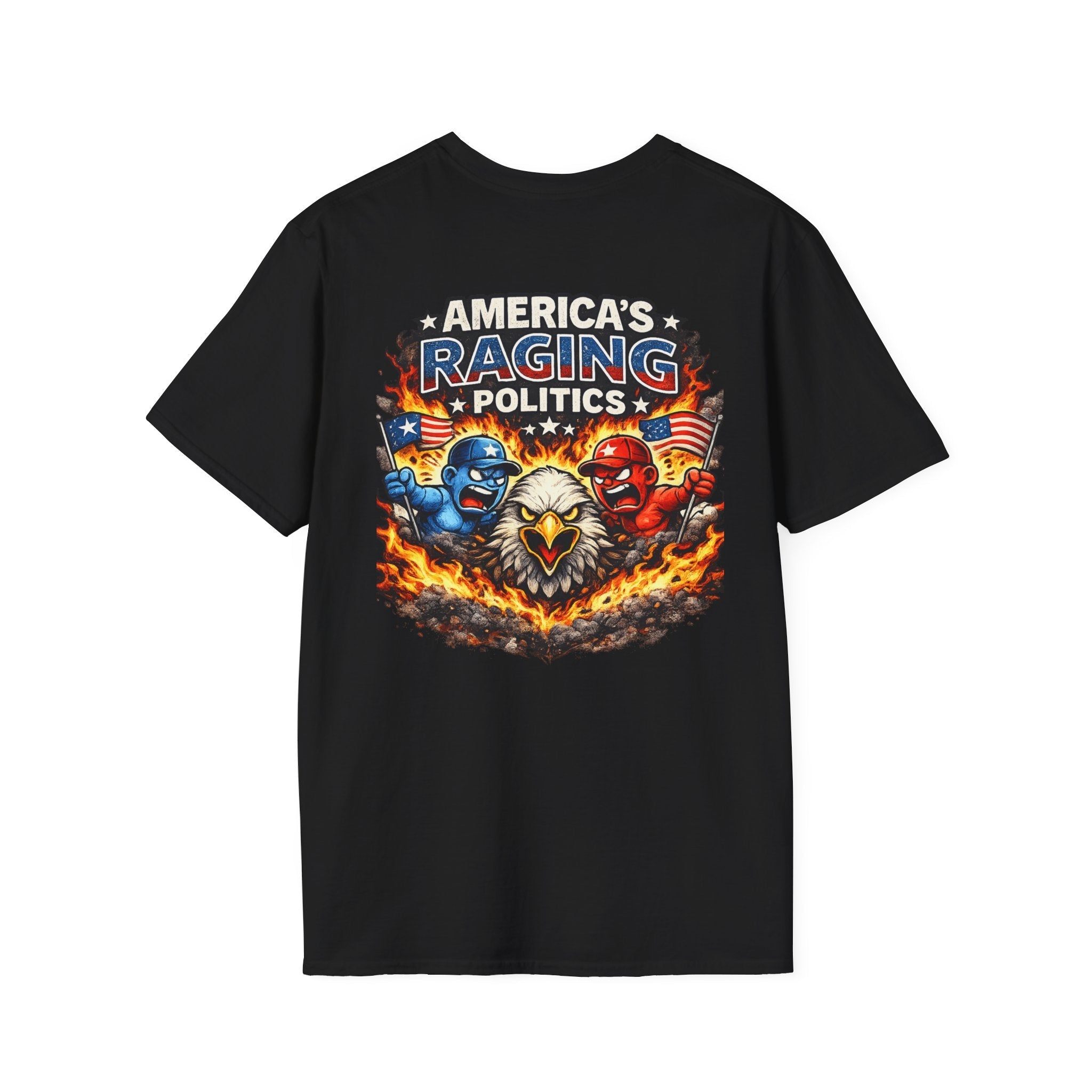 Raging Politics T-Shirt — "America's Raging Politics" Patriotic Eagle Graphic Tee - Americas RAGING Politics