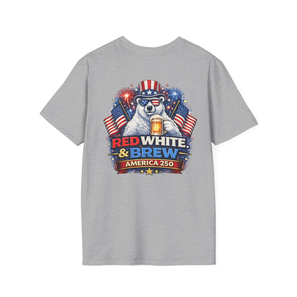 Red, White & Brew T-Shirt — Patriotic Bear Beer Tee for 4th of July - Americas RAGING Politics