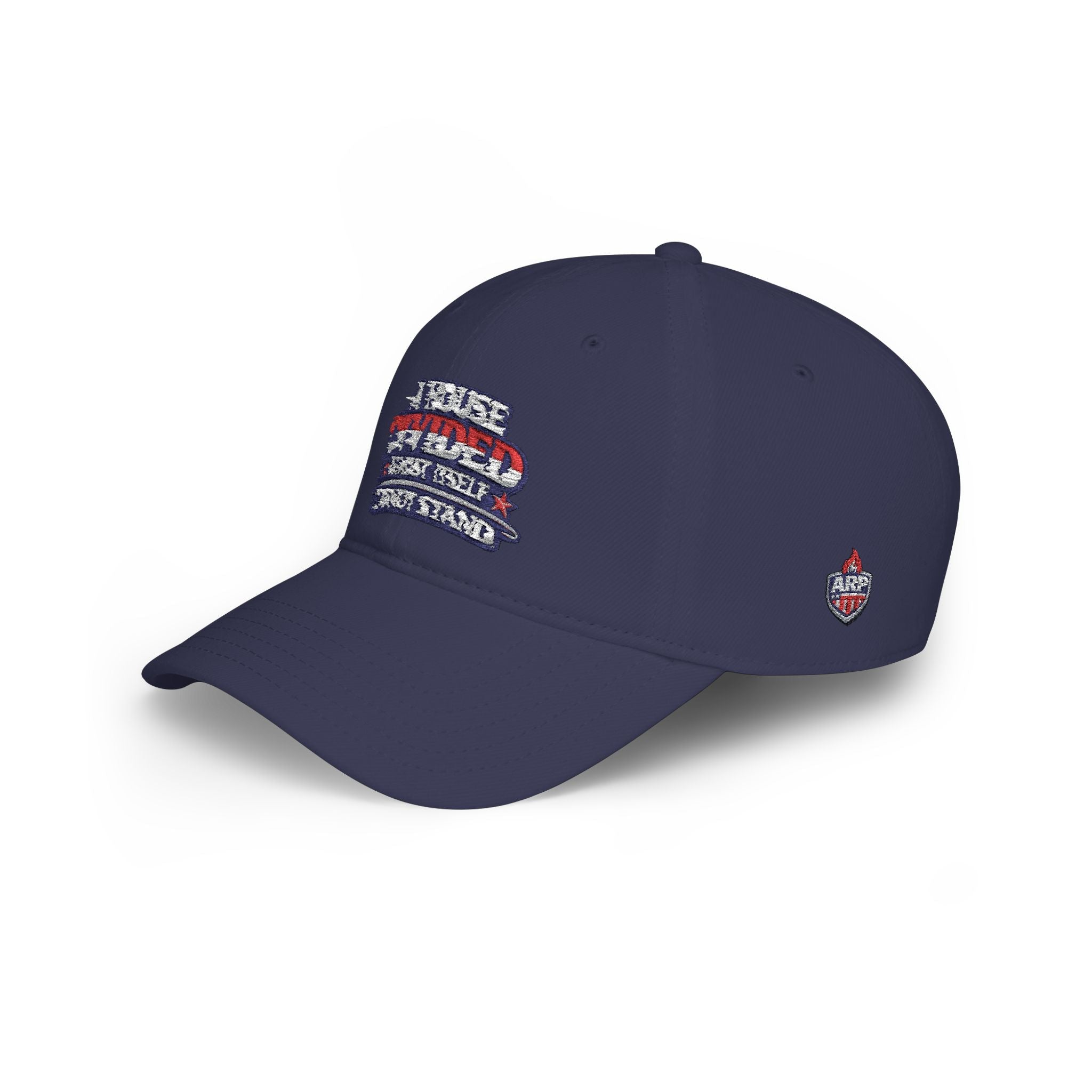 Low Profile Baseball Cap - "A House Divided Against Itself Cannot Stand" Patriotic Embroidered Hat - Americas RAGING Politics