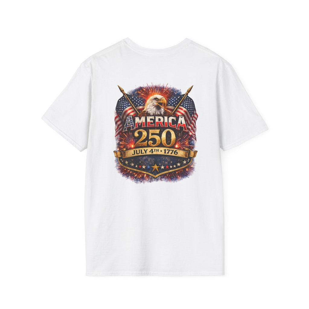 America 250 Patriotic Eagle T-Shirt — July 4th 1776 Flags Tee - Americas RAGING Politics