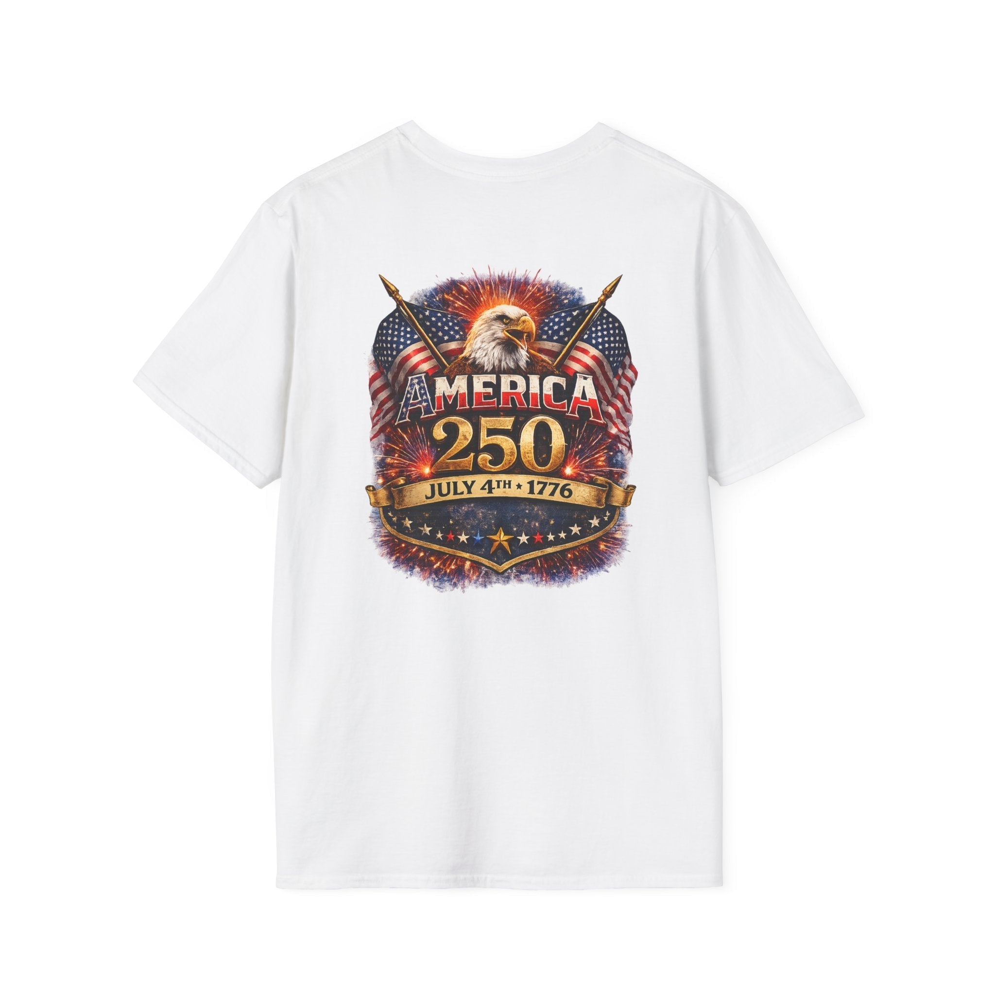 America 250 Patriotic Eagle T-Shirt — July 4th 1776 Flags Tee - Americas RAGING Politics