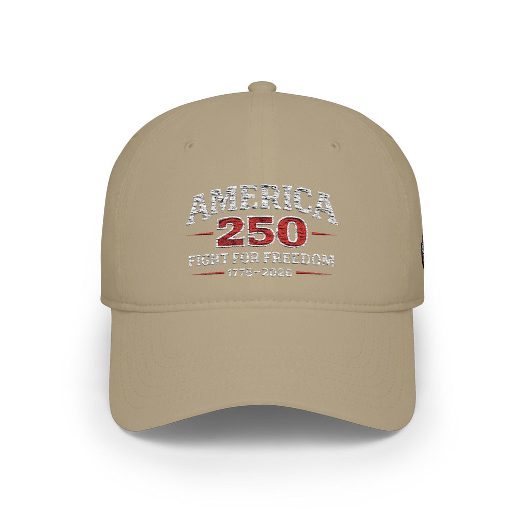 America 250 Low Profile Baseball Cap – Fight for Freedom 1776–2026 - Americas RAGING Politics