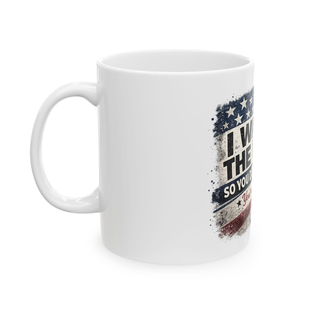 Ceramic Mug - "I Watch The News So You Don't Have To" Americana Coffee Mug - Americas RAGING Politics