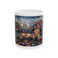 Political Ceramic Mug — Trump vs. Media Coffee Cup (11oz/15oz) - Americas RAGING Politics