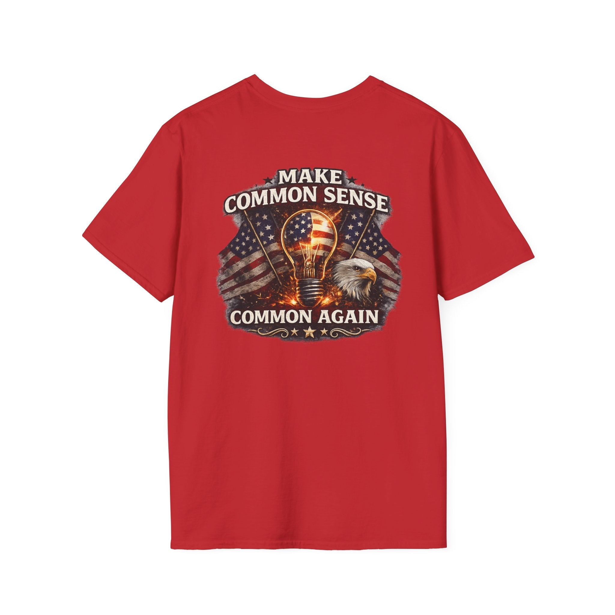 Make Common Sense Common Again – Patriotic Eagle T-Shirt 🇺🇸 - Americas RAGING Politics