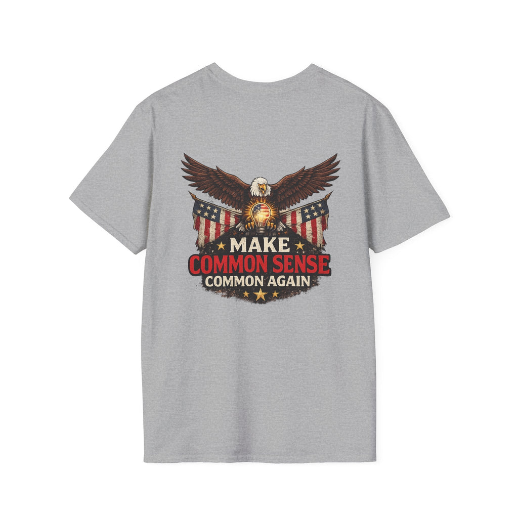 Make Common Sense Common Again – Patriotic Eagle T-Shirt 🇺🇸 - Americas RAGING Politics