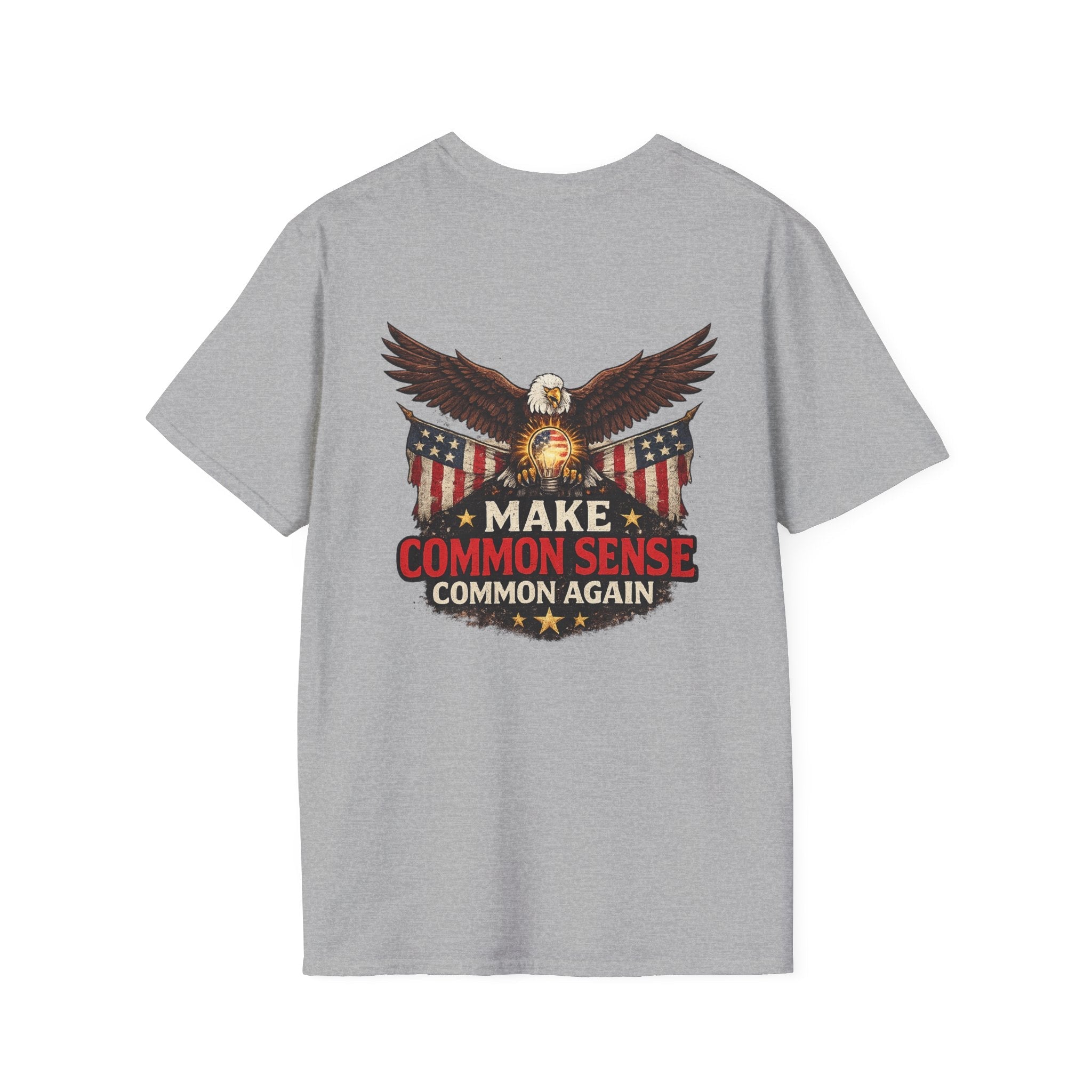 Make Common Sense Common Again – Patriotic Eagle T-Shirt 🇺🇸 - Americas RAGING Politics