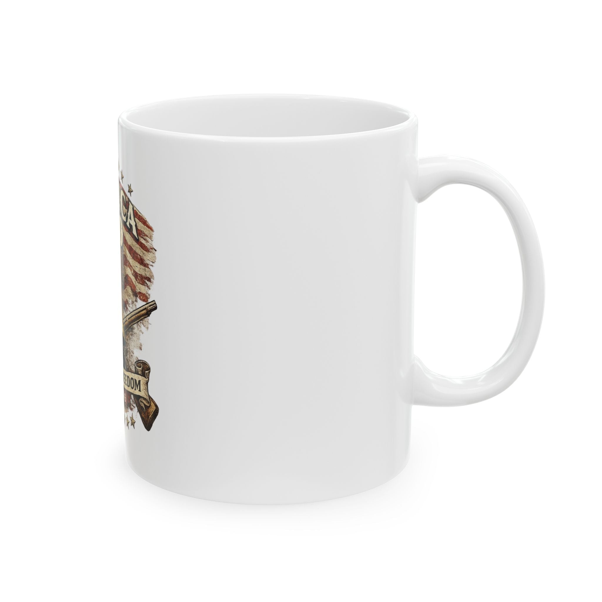 America 250 Liberty Bell Mug – 'Fight for Freedom' 1776–2026 Patriotic Coffee Cup - Americas RAGING Politics