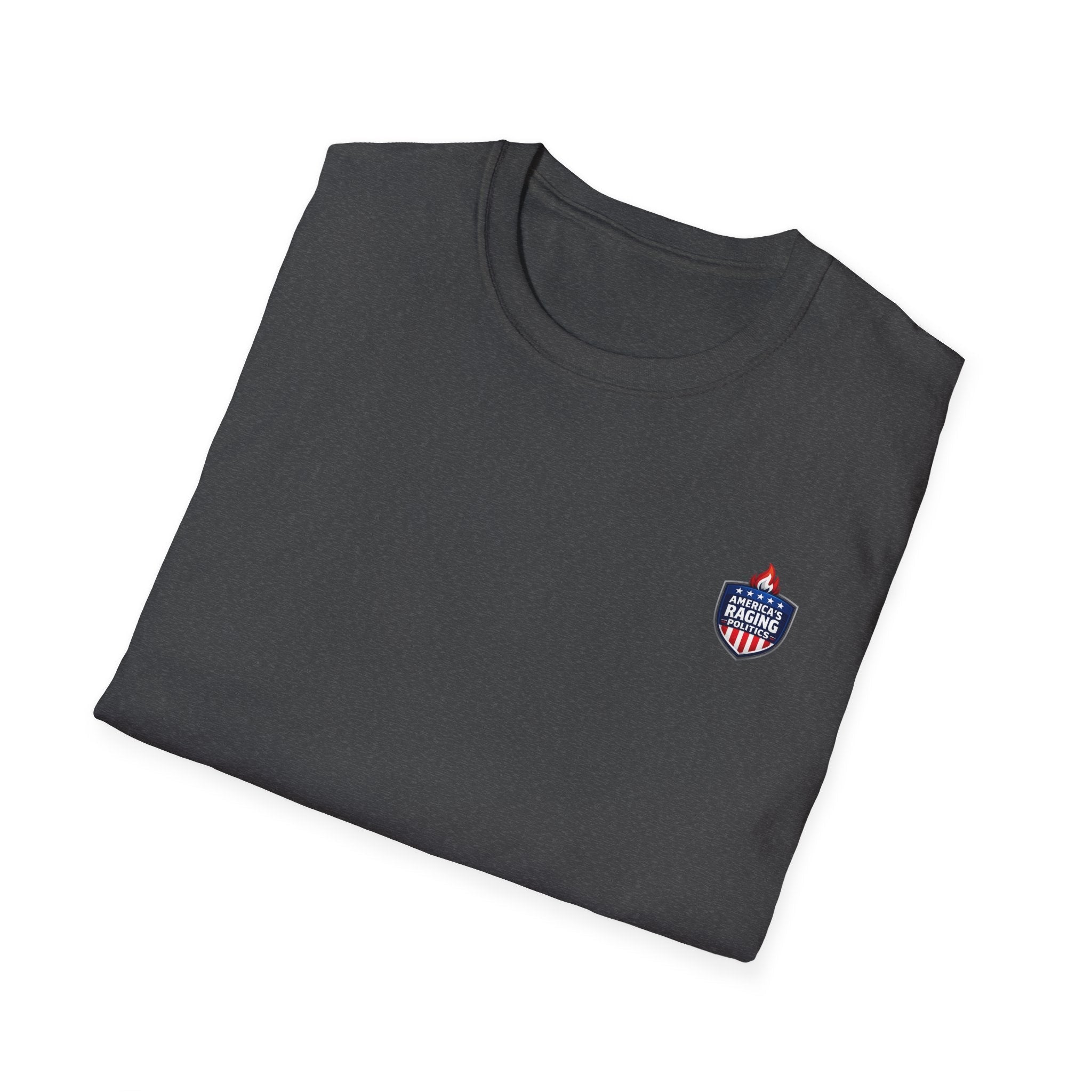 Political Satire T-Shirt — "Elephant + Donkey Full of Bull" Back Graphic - Americas RAGING Politics