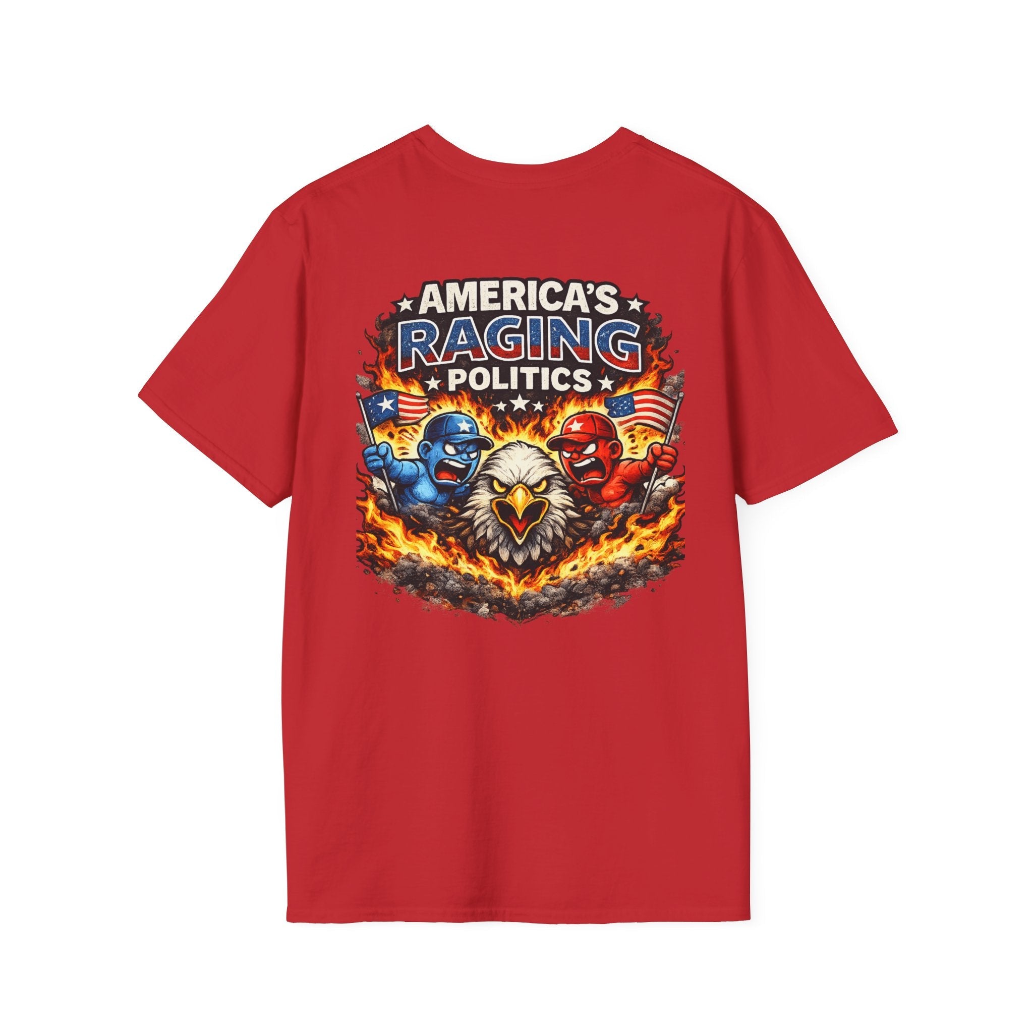 Raging Politics T-Shirt — "America's Raging Politics" Patriotic Eagle Graphic Tee - Americas RAGING Politics