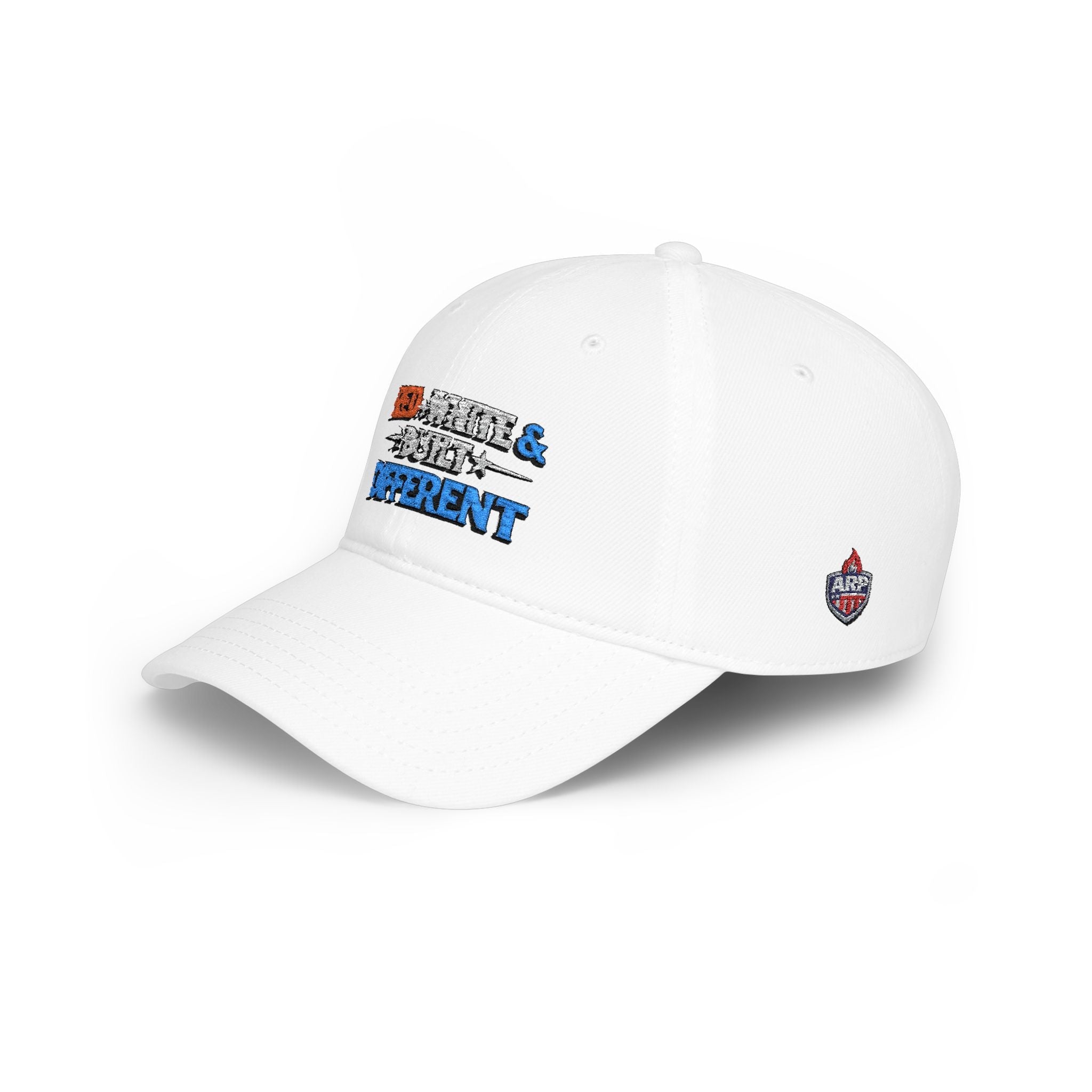 Low Profile Baseball Cap — "Red, White & Built Different" Patriotic Dad Hat - Americas RAGING Politics