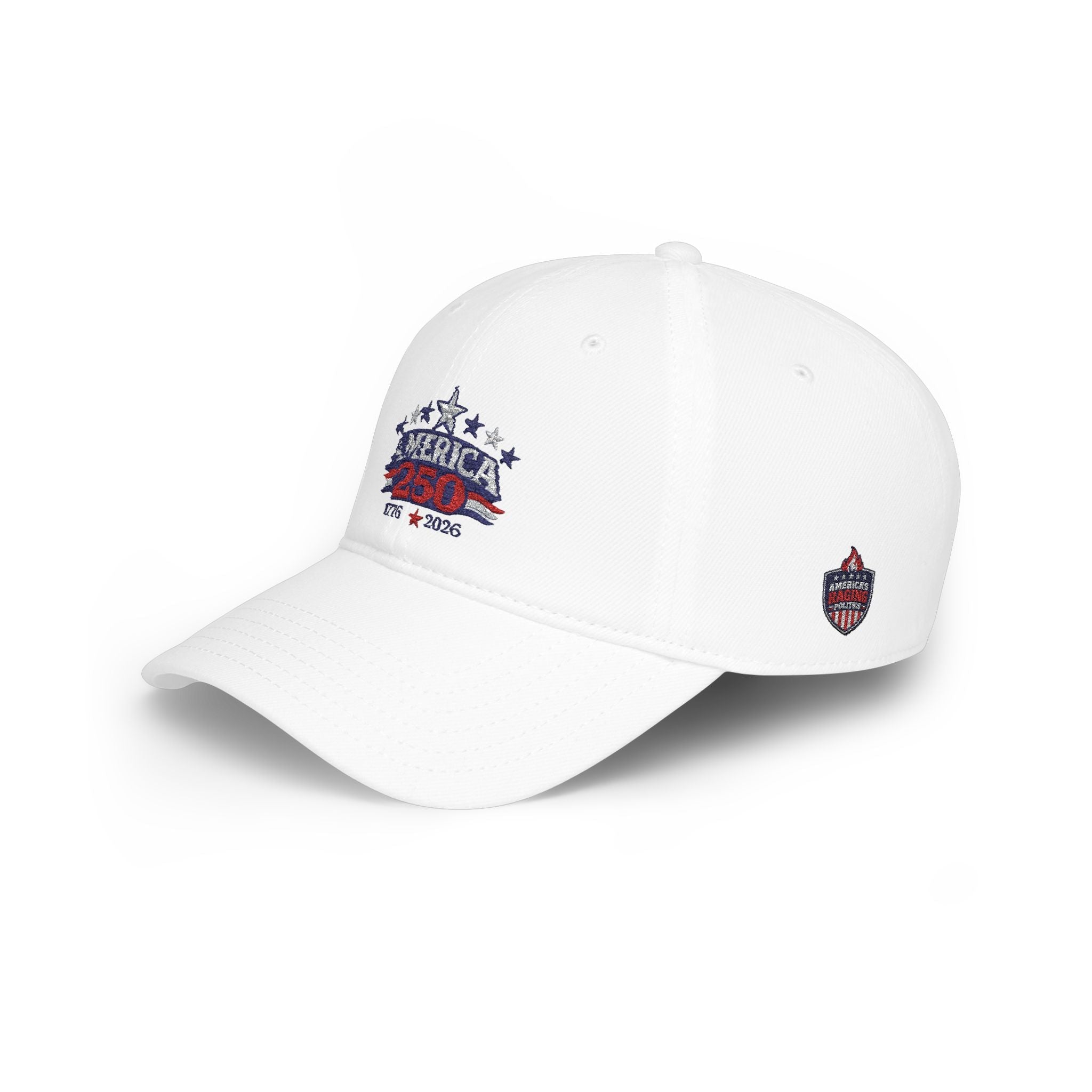 America 250 Embroidered Baseball Cap - Americas RAGING Politics