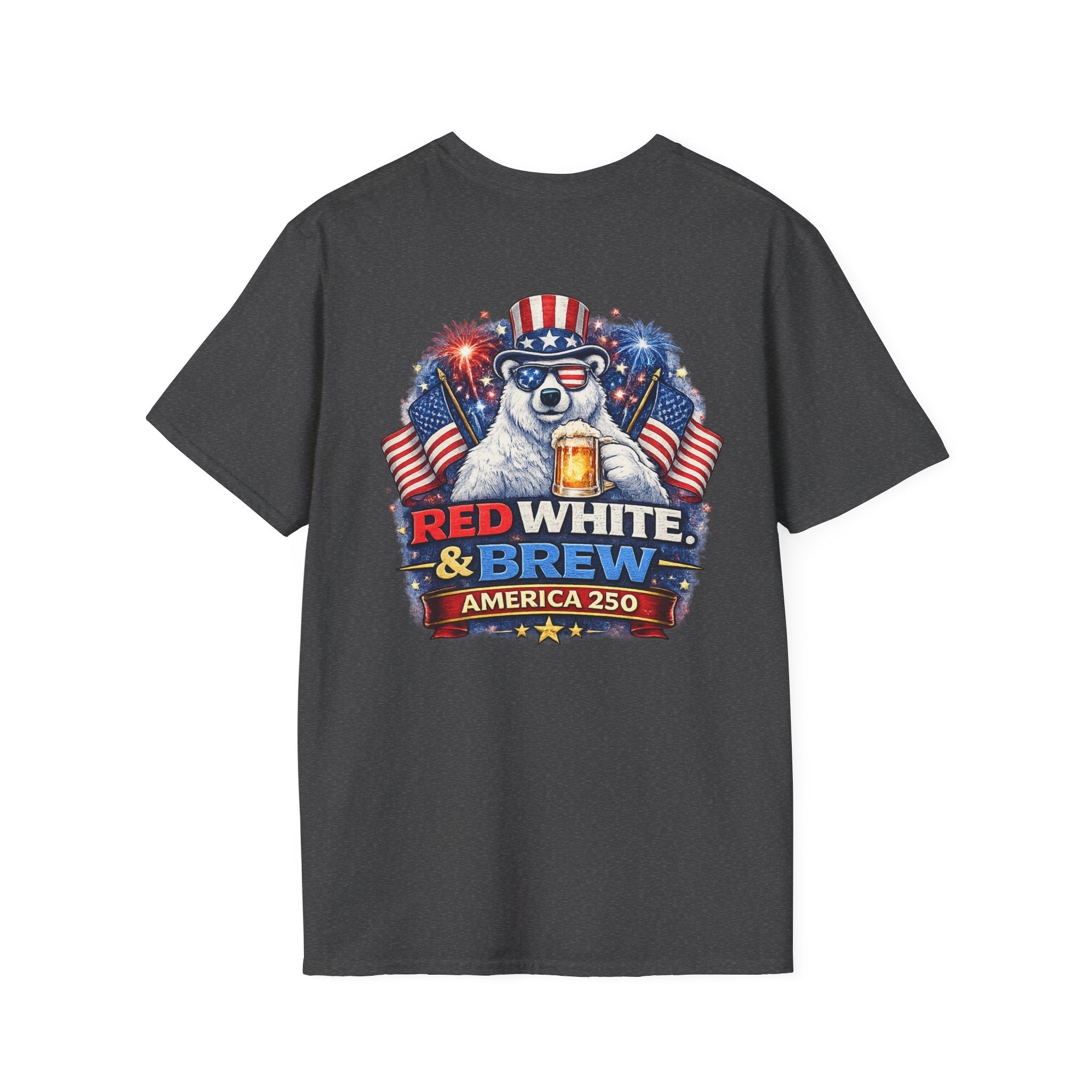 Red, White & Brew T-Shirt — Patriotic Bear Beer Tee for 4th of July - Americas RAGING Politics