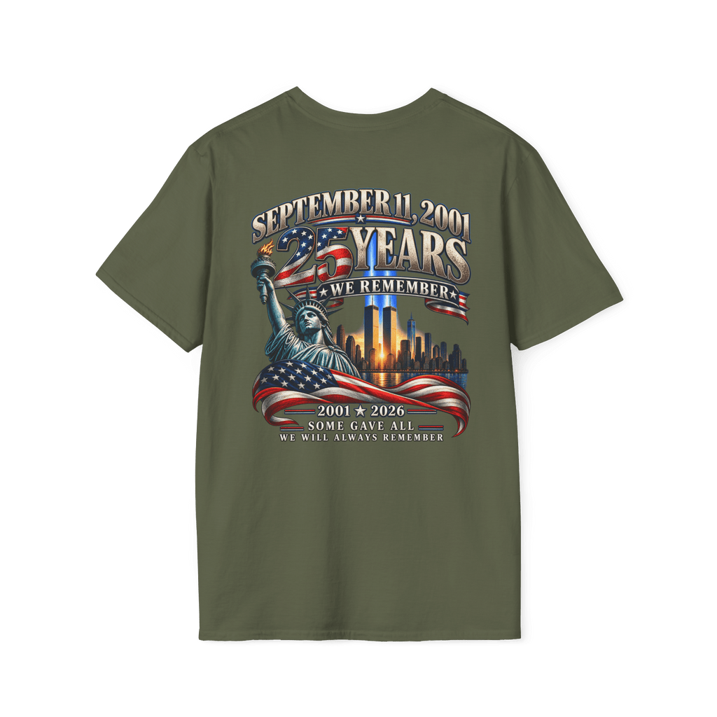 September 11 25th Anniversary Memorial T-Shirt – 2001–2026 We Remember - Americas RAGING Politics