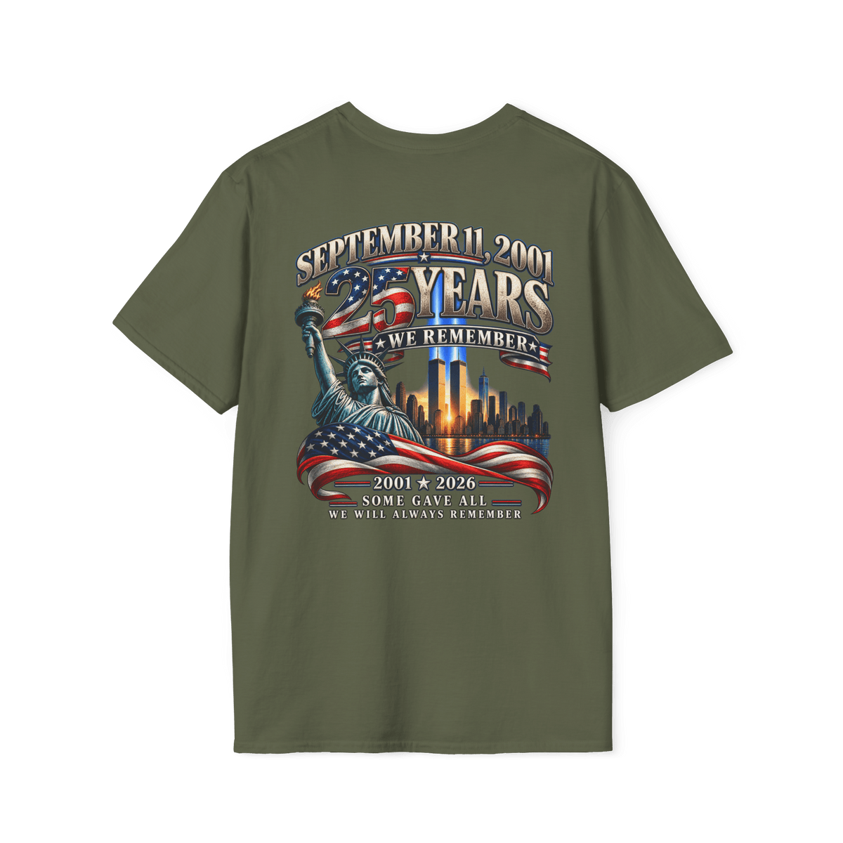 September 11 25th Anniversary Memorial T-Shirt – 2001–2026 We Remember - Americas RAGING Politics