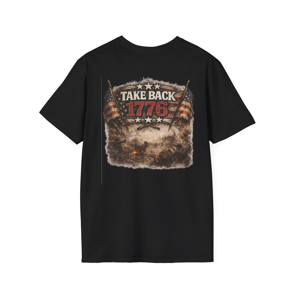 America’s Racing Shield T‑Shirt — Patriotic Motorsports Logo Tee - Americas RAGING Politics