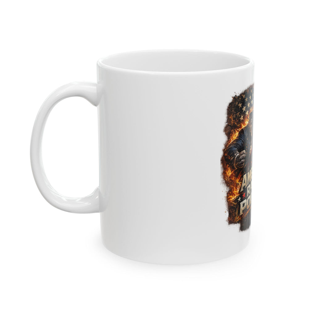Ceramic Mug - "America's Raging Politics" Patriotic Elephant & Donkey Political Coffee Mug - Americas RAGING Politics