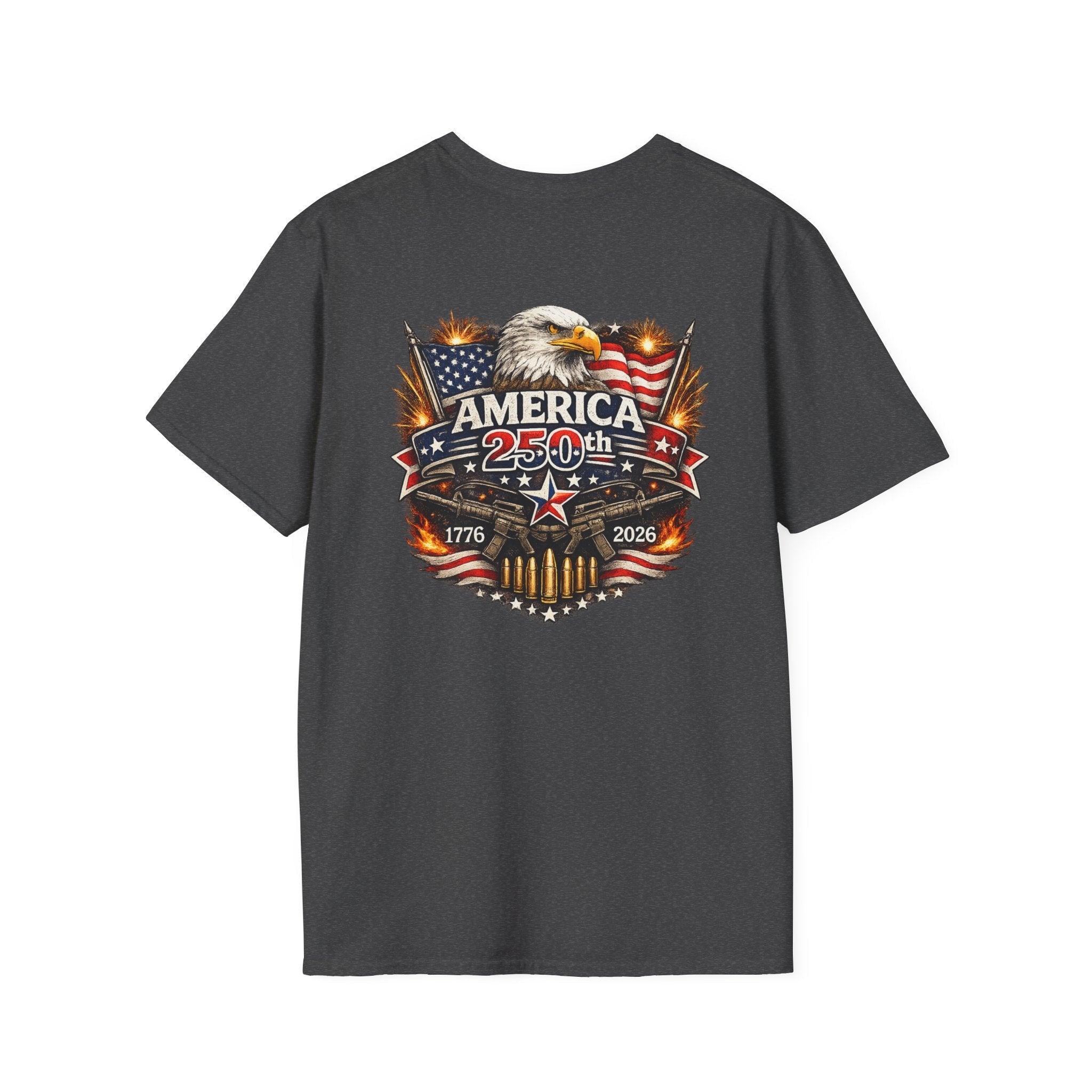America 250th Eagle Graphic T-Shirt — Patriotic 1776–2026 Celebration Tee - Americas RAGING Politics