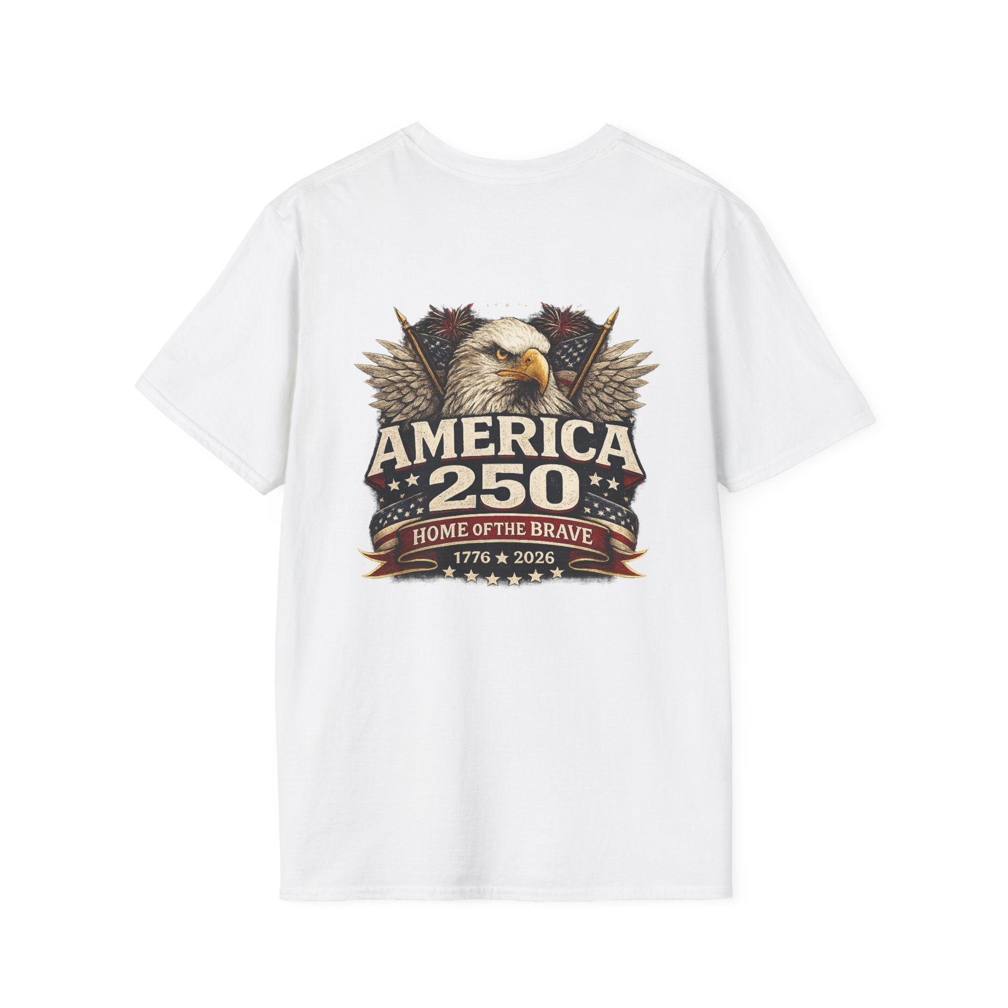 America 250 Eagle T-Shirt – 1776–2026 Patriotic 'Home of the Brave' Tee - Americas RAGING Politics