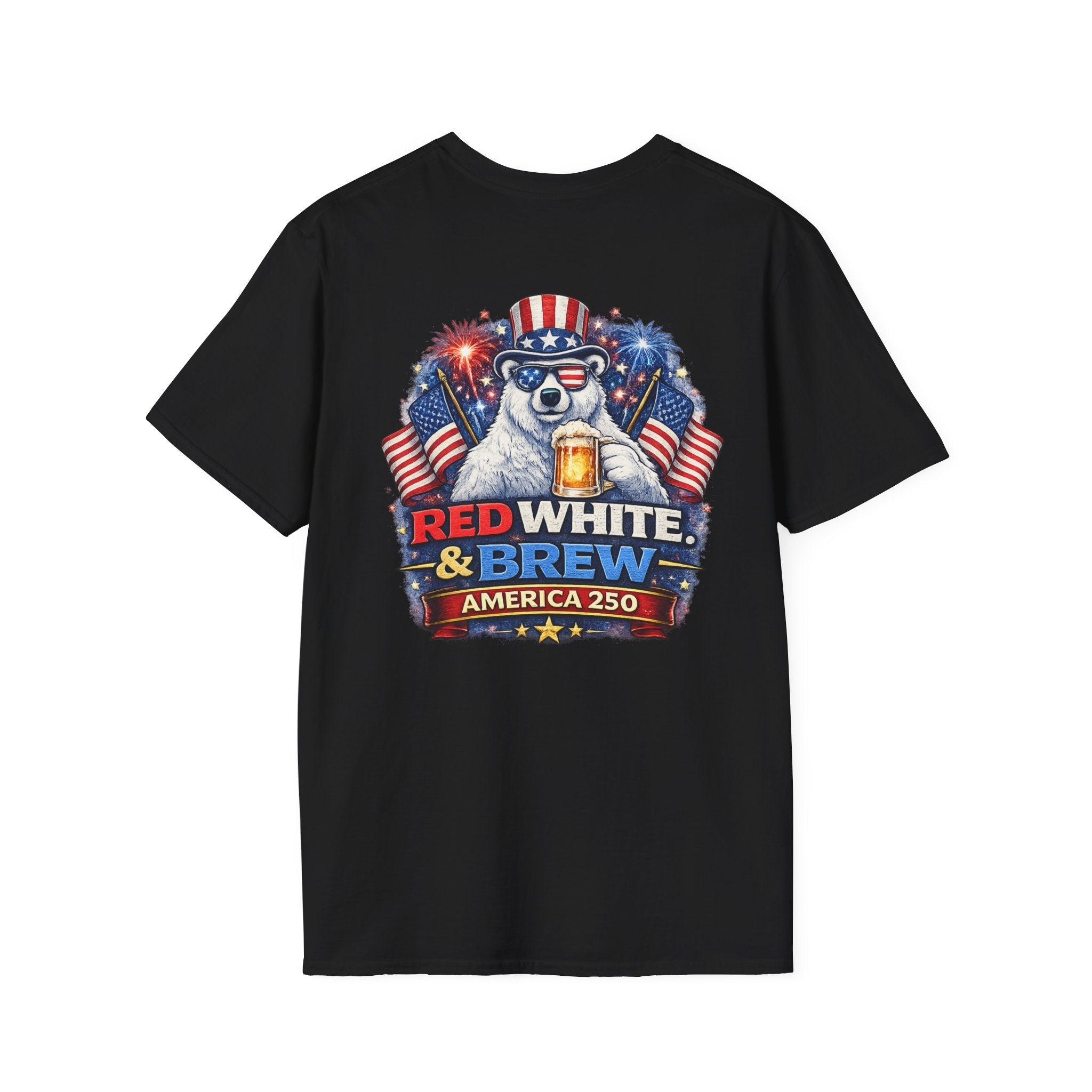Red, White & Brew T-Shirt — Patriotic Bear Beer Tee for 4th of July - Americas RAGING Politics