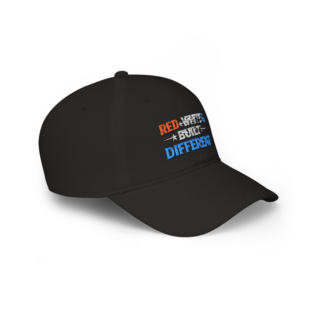 Low Profile Baseball Cap — "Red, White & Built Different" Patriotic Dad Hat - Americas RAGING Politics