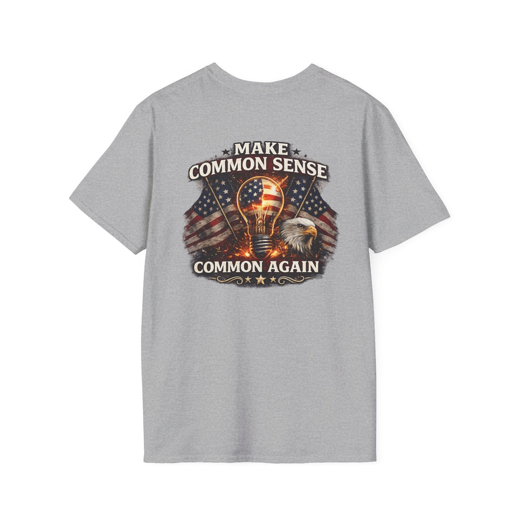 Make Common Sense Common Again – Patriotic Eagle T-Shirt 🇺🇸 - Americas RAGING Politics