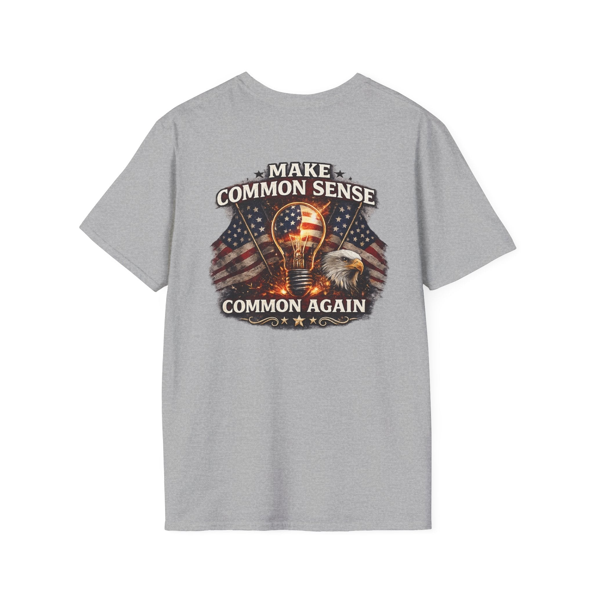 Make Common Sense Common Again – Patriotic Eagle T-Shirt 🇺🇸 - Americas RAGING Politics