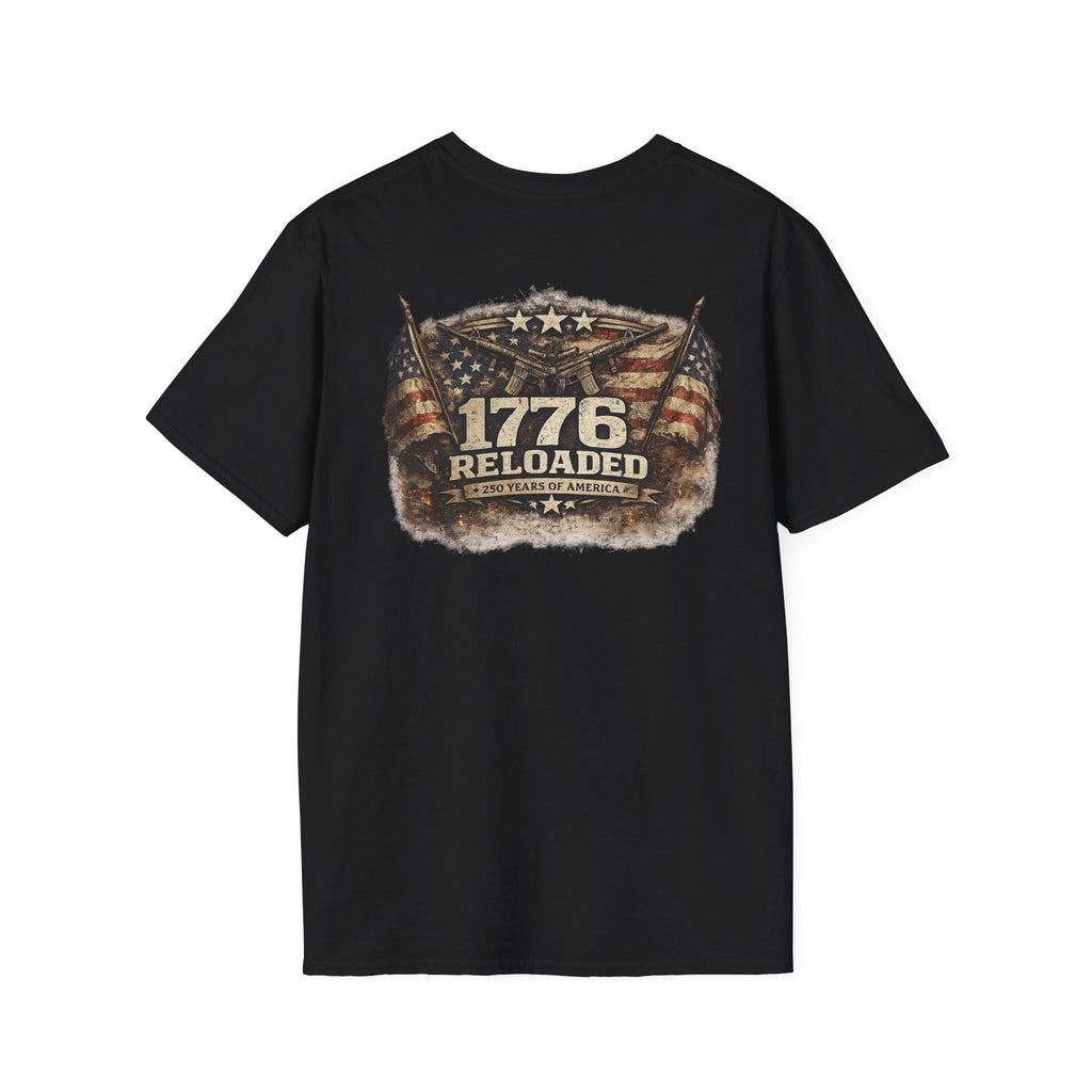 Patriotic Mini Shield T‑Shirt — USA Flag Crest Chest Logo Tee - Americas RAGING Politics