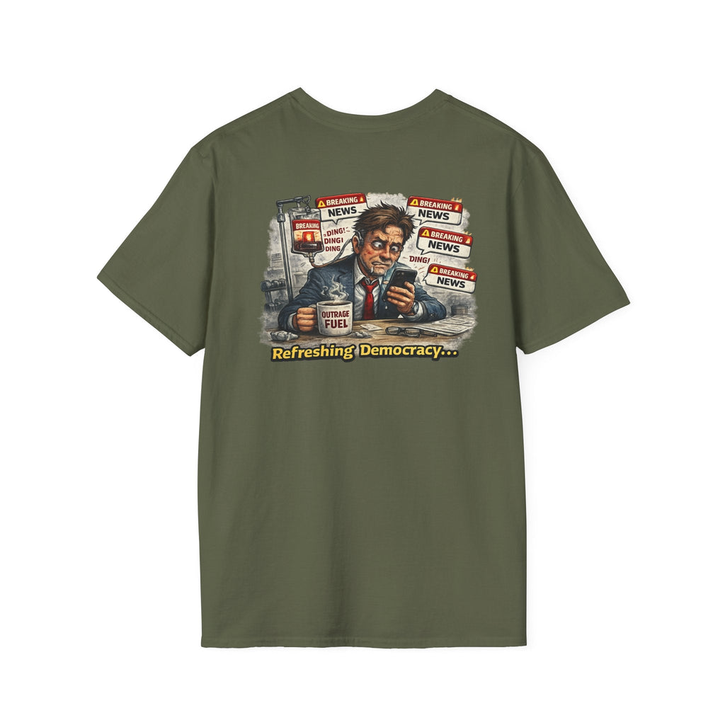 Refreshing Democracy — Funny Political Satire T-Shirt - Americas RAGING Politics