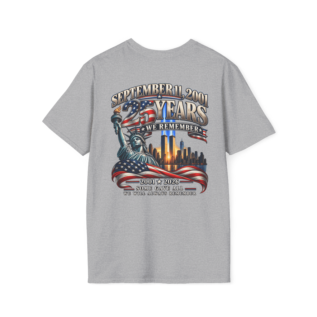 September 11 25th Anniversary Memorial T-Shirt – 2001–2026 We Remember - Americas RAGING Politics
