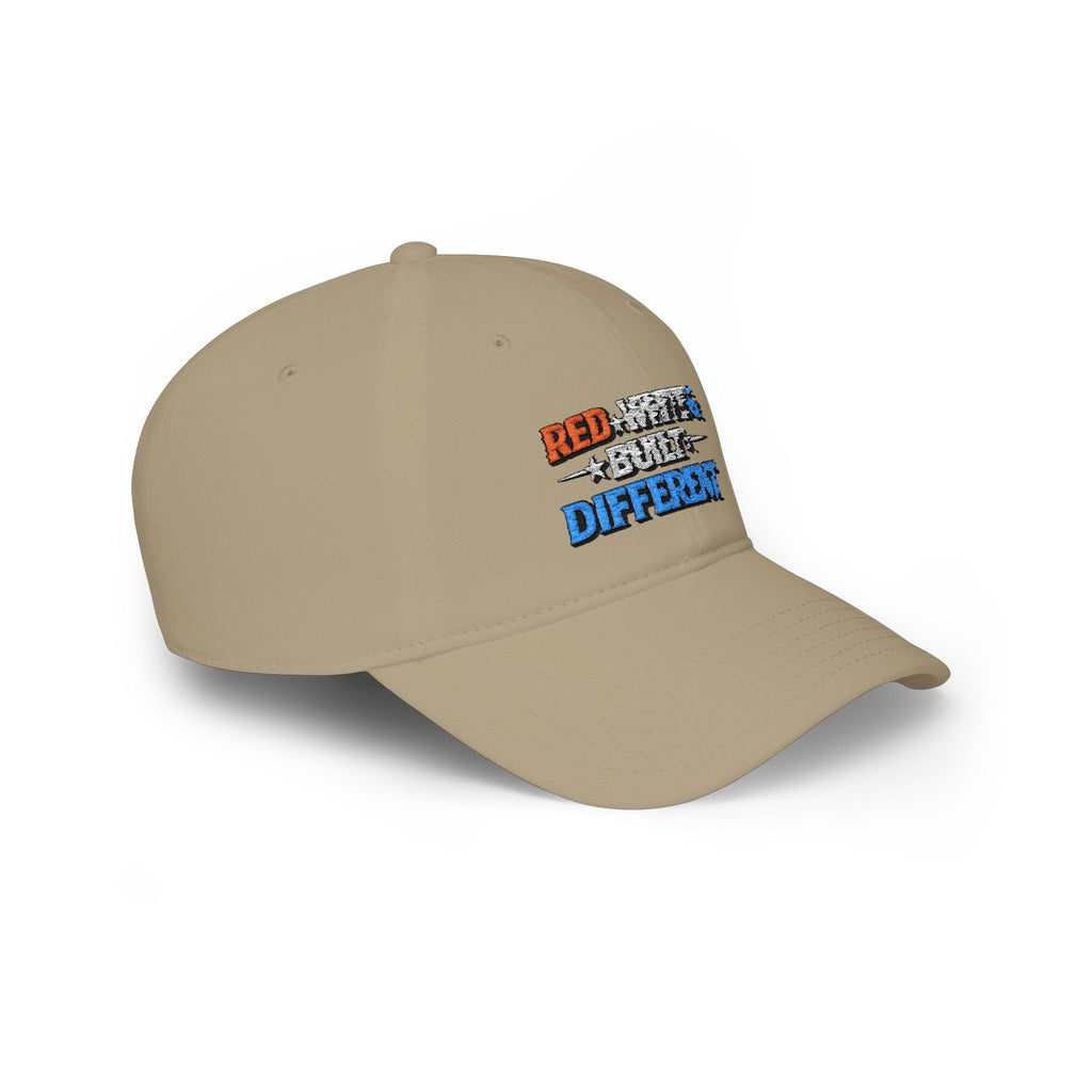 Low Profile Baseball Cap — "Red, White & Built Different" Patriotic Dad Hat - Americas RAGING Politics