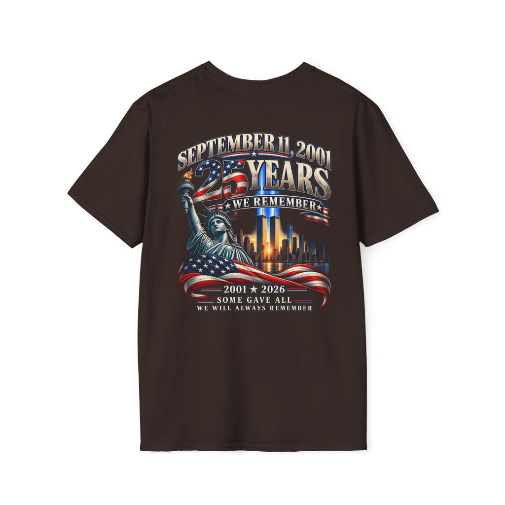 September 11 25th Anniversary Memorial T-Shirt – 2001–2026 We Remember - Americas RAGING Politics