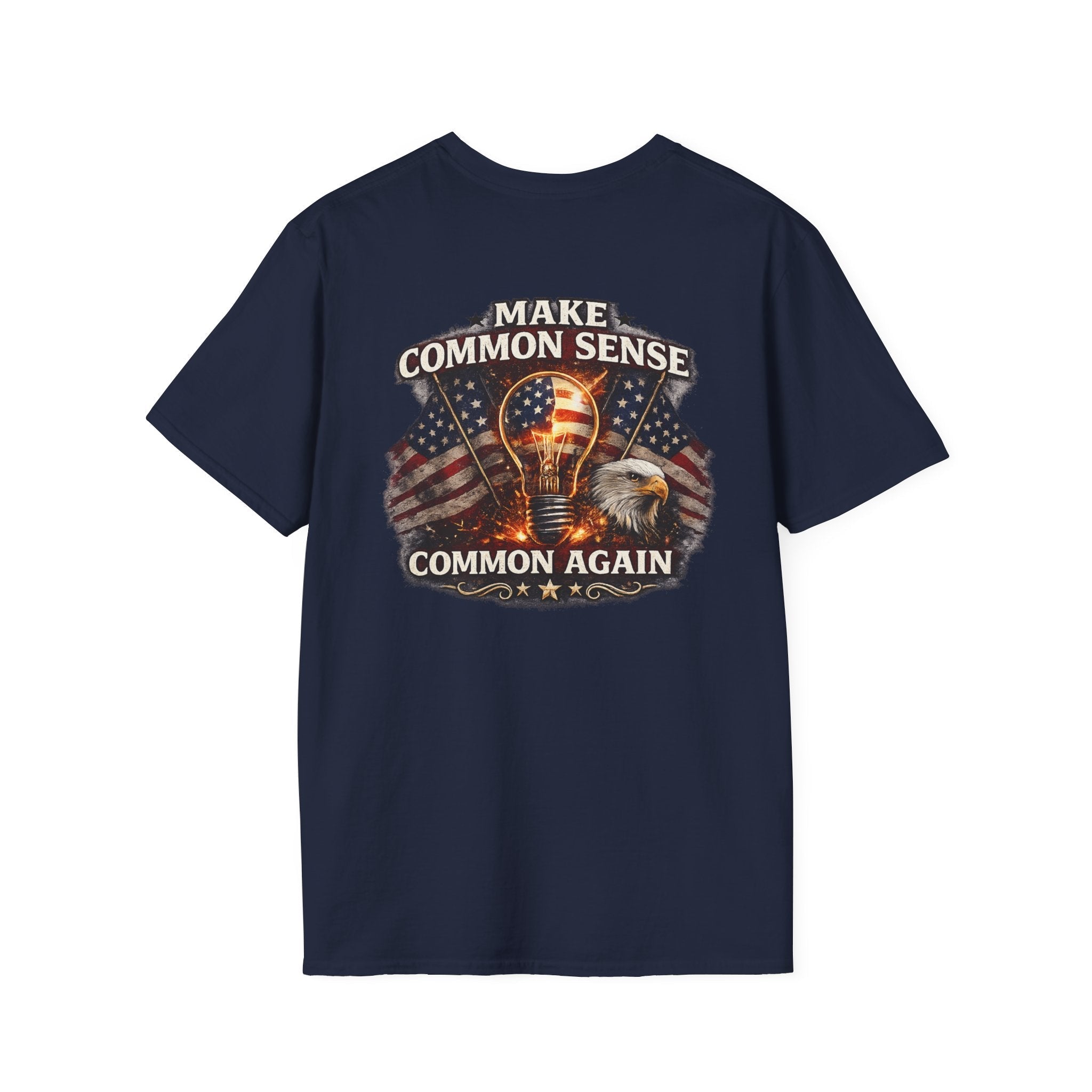 Make Common Sense Common Again – Patriotic Eagle T-Shirt 🇺🇸 - Americas RAGING Politics