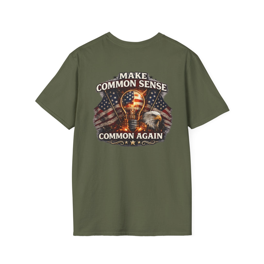 Make Common Sense Common Again – Patriotic Eagle T-Shirt 🇺🇸 - Americas RAGING Politics