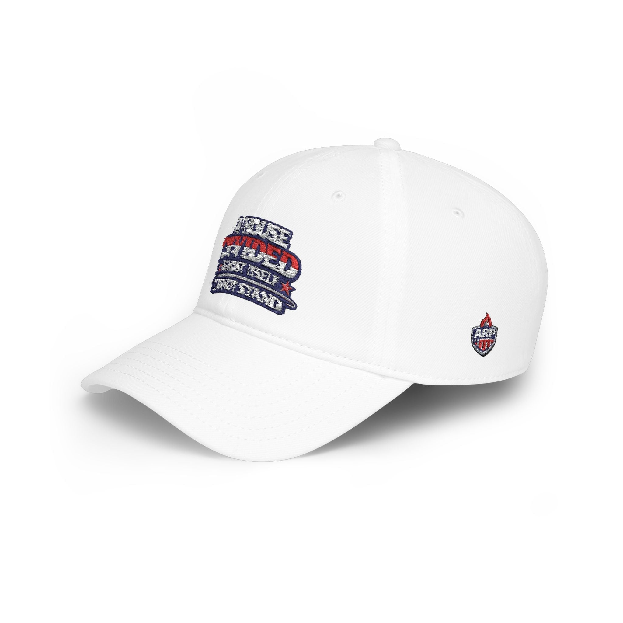 Low Profile Baseball Cap - "A House Divided Against Itself Cannot Stand" Patriotic Embroidered Hat - Americas RAGING Politics