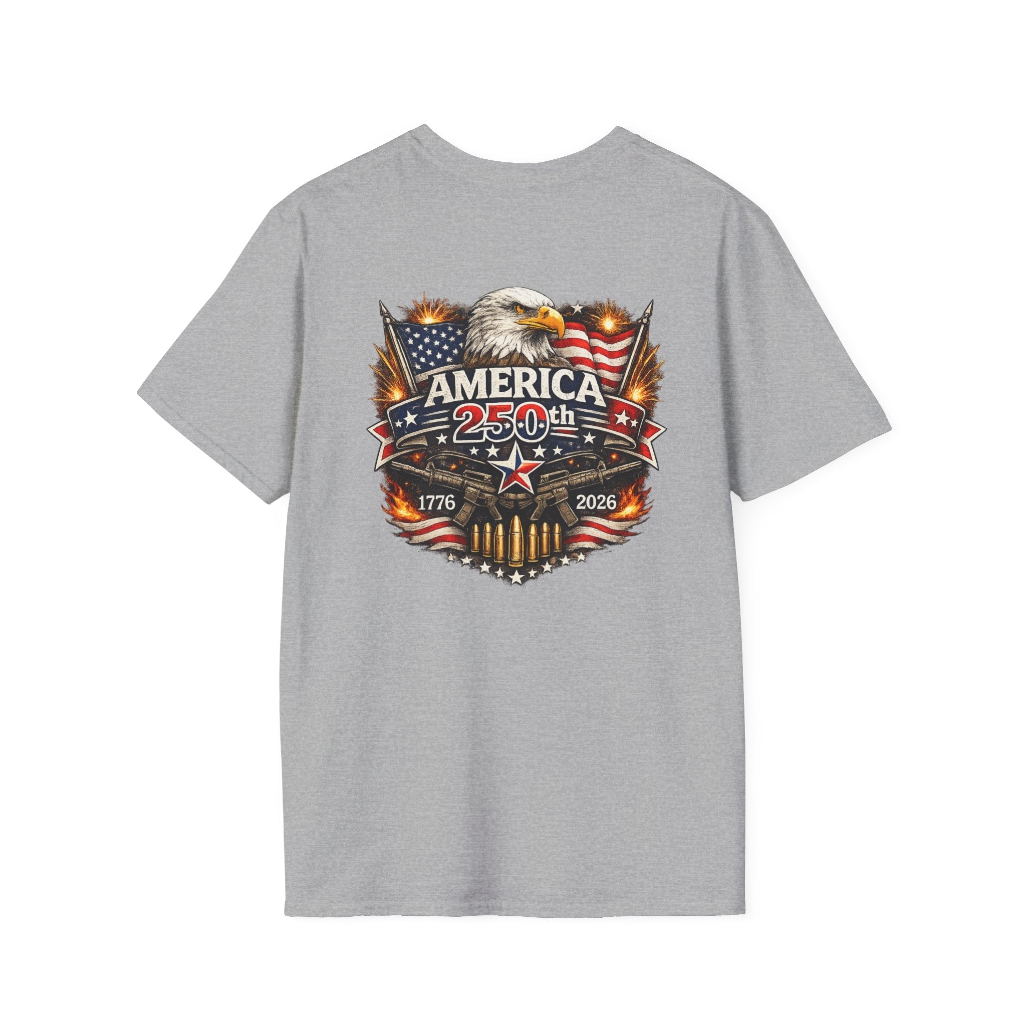 America 250th Eagle Graphic T-Shirt — Patriotic 1776–2026 Celebration Tee - Americas RAGING Politics