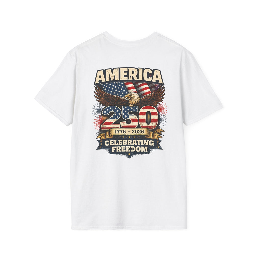 America 250 Patriotic Eagle T-Shirt — Celebrating Freedom 1776–2026 - Americas RAGING Politics