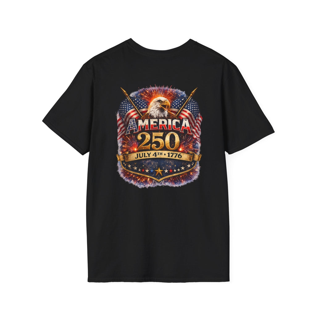 America 250 Patriotic Eagle T-Shirt — July 4th 1776 Flags Tee - Americas RAGING Politics