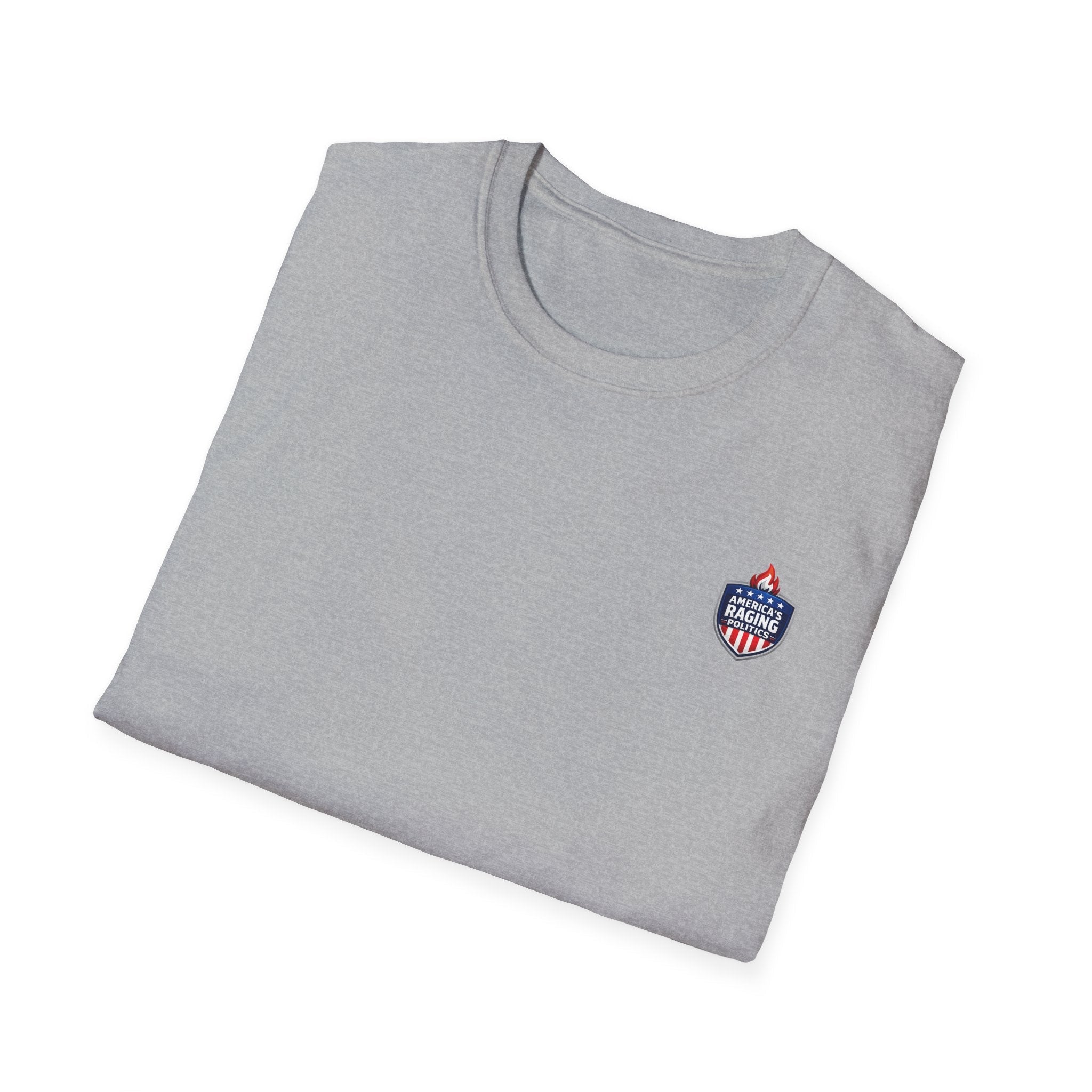 Political Satire T-Shirt — "Elephant + Donkey Full of Bull" Back Graphic - Americas RAGING Politics
