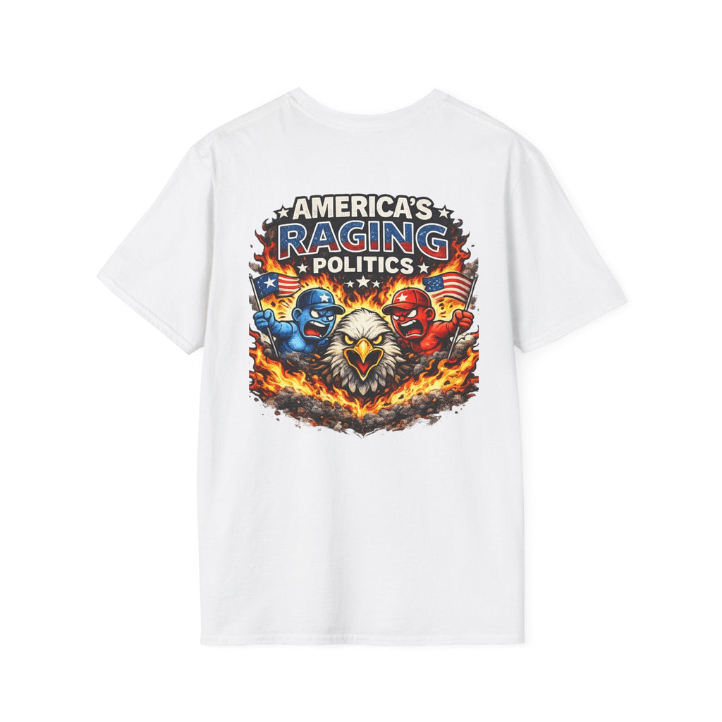 Raging Politics T-Shirt — "America's Raging Politics" Patriotic Eagle Graphic Tee - Americas RAGING Politics
